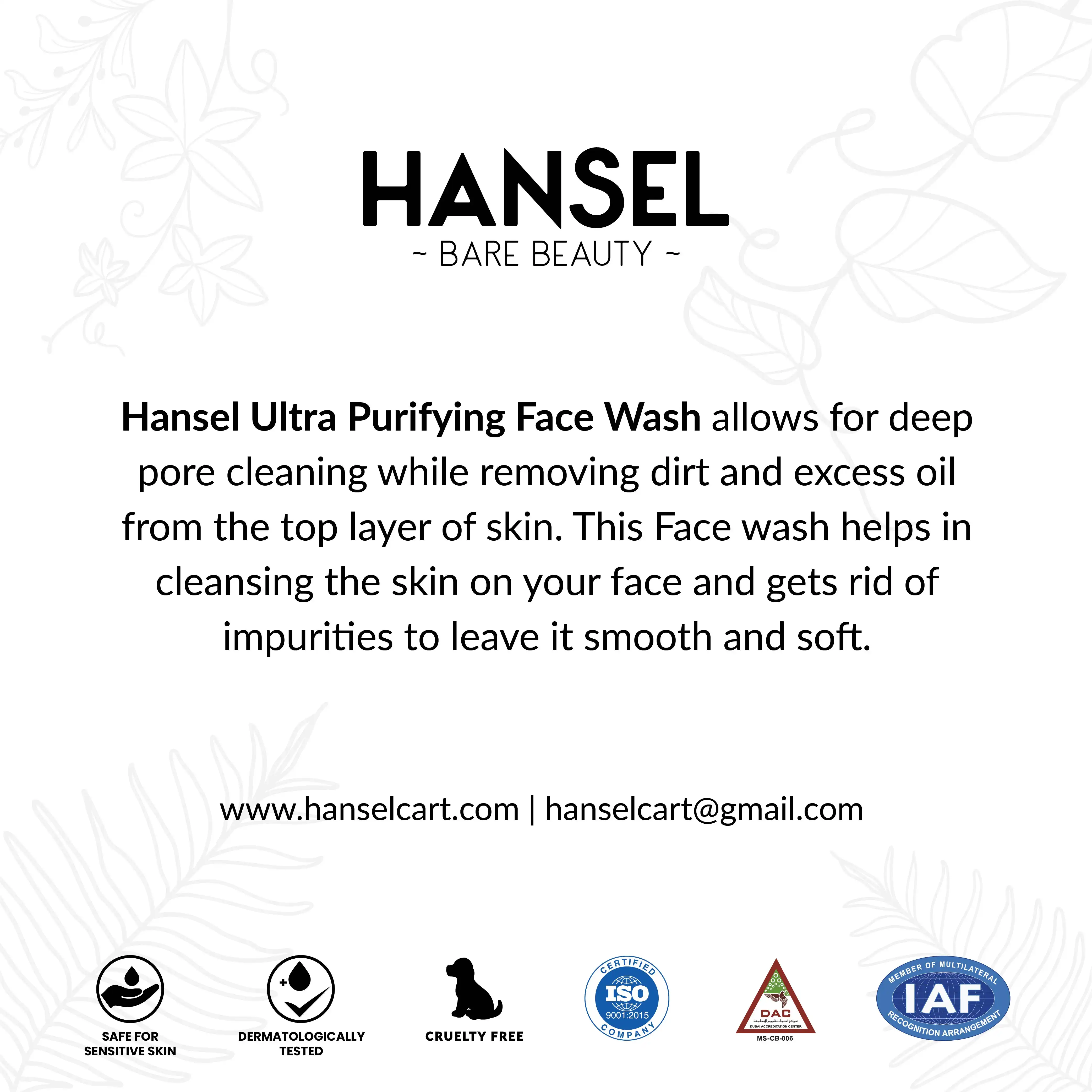 Hansel Ultra Purifying Face Wash | 120ml